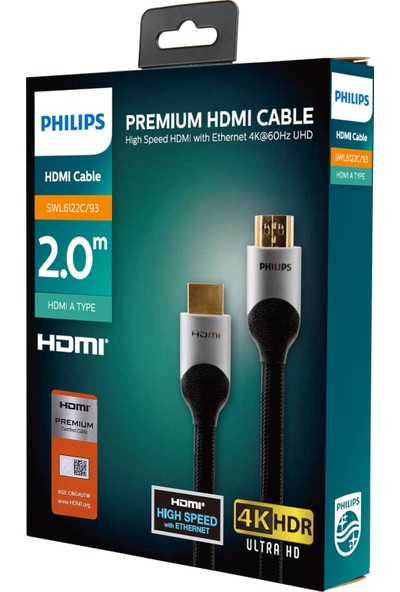 Philips SWL6122C Premium 18Gbps 4K 60Hz HDMI Kablosu 2 Metre