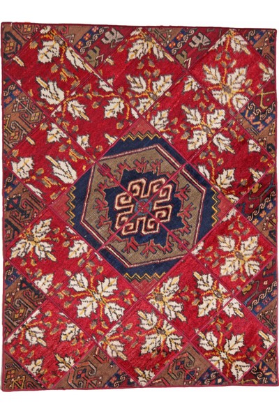 Yahyalı Koçaklar Yahyalı Patchwork El Dokuma Yün Halı 93X123