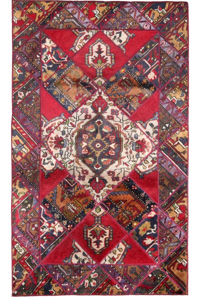 Yahyalı Koçaklar Yahyalı Patchwork El Dokuma Yün Halı 93X154