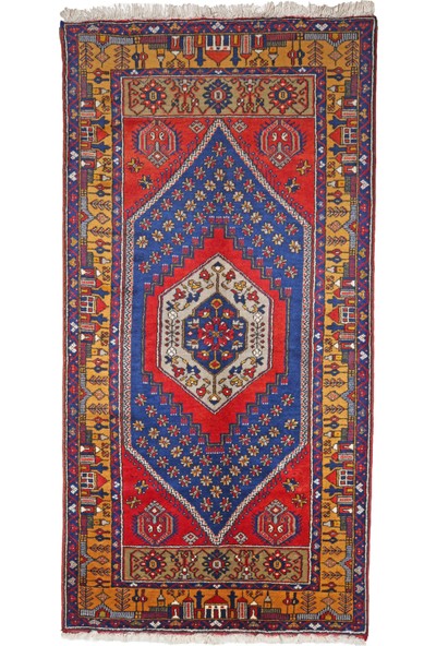 Yahyalı Koçaklar Kayseri Yahyalı Özel Dokuma Yün El Dokuma Halı 111X218