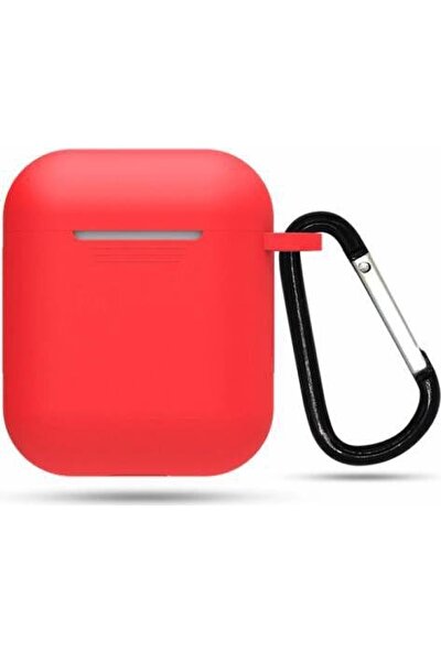 MobyGo Apple Airpods Silikon Kılıf - Kırmızı
