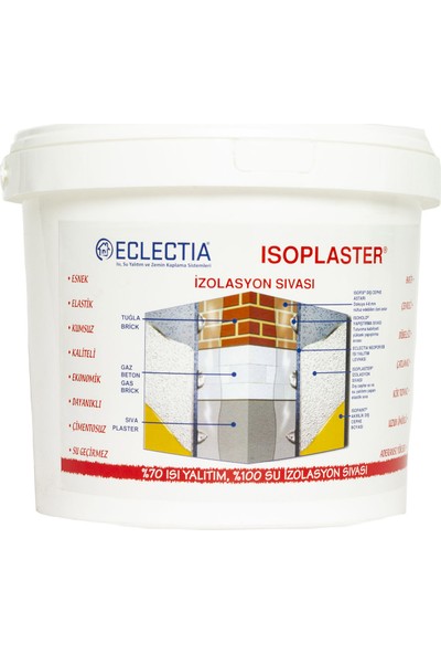 Eclectia Isoplaster Iç ve Dış Cephe Isı Yalıtım Sıvası 15 kg