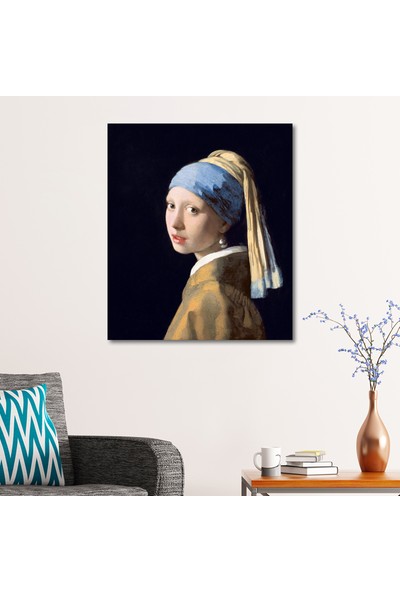 Çerçevelet İnci Küpeli Kız - Girl with a Pearl Earring 25 x 30 cm