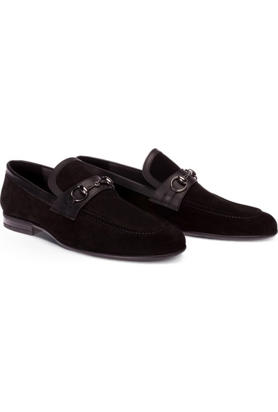 Deery Deri Siyah Erkek Loafer Ayakkabı