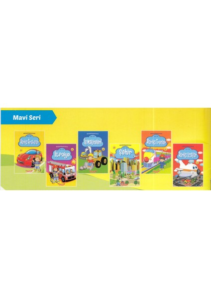 Aktiviteli Boyama Kitabı Mavi Seti (6 Kitap Takım)