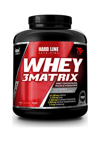 Whey 3 Matrix Protein Tozu 2300 gr 76 Servis 4 Aromalı