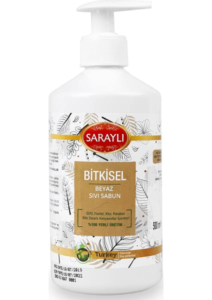 Beyaz Bitkisel Sıvı El Sabunu (Sabun Saflığı) 500 ml