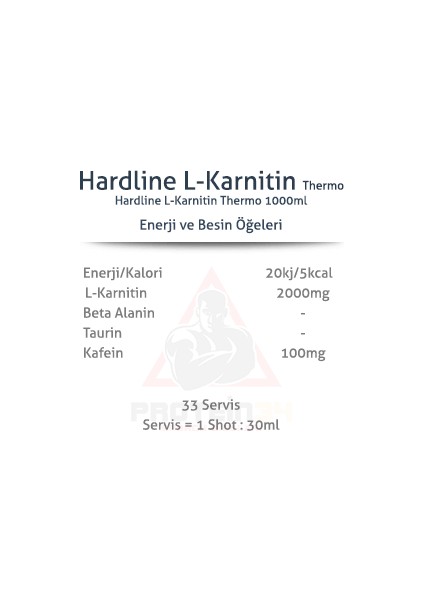 Hardline Thermo L-Karnitine Sıvı 1000 ml 2000 Mg L-Carnitin