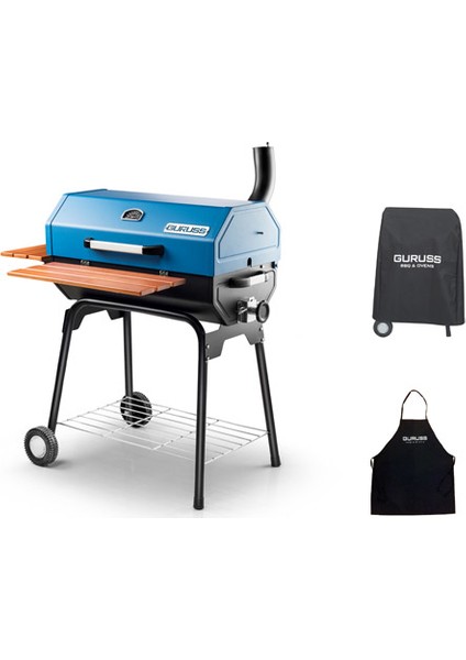 75 cm Takım Mangal + Kılıf + Önlük Mavi