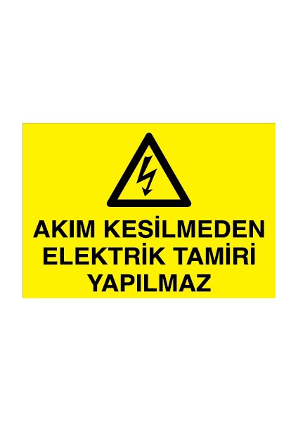 Canis Etiket Akım Kesilmeden Elektrik Tamiri Yapılmaz Dekota