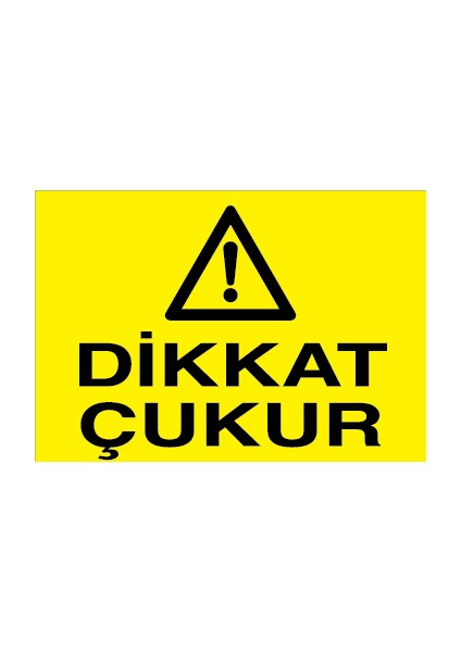 Dikkat Çukur Sticker - Folyo
