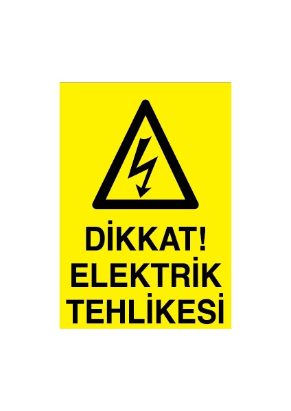 Dikkat Elektrik Tehlikesi Alüminyum