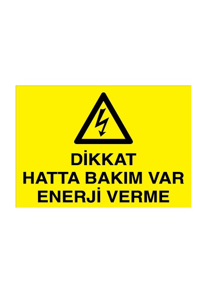 Dikkat Hatta Bakım Var Enerji Verme Alüminyum