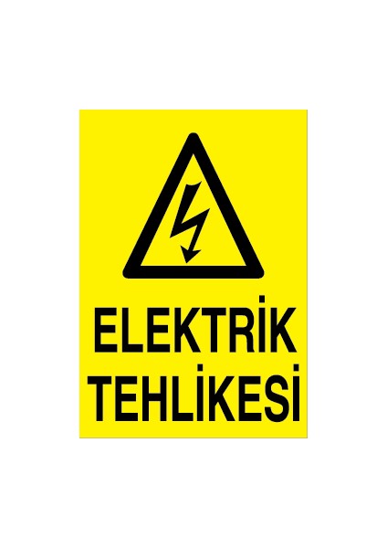 Elektrik Tehlikesi Sticker - Folyo