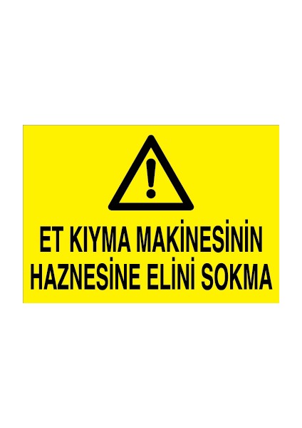 Et Kıyma Makinesinin Haznesine Elini Sokma Sticker - Folyo