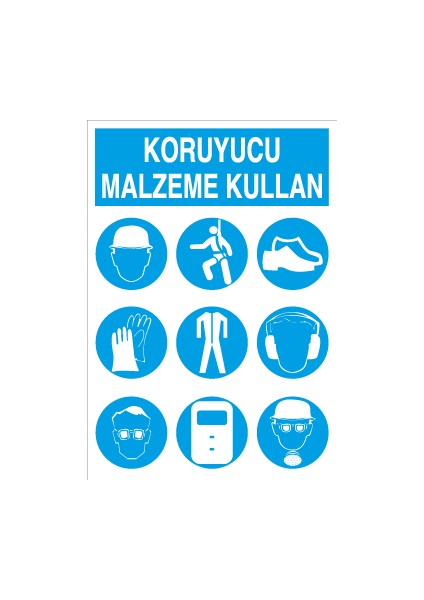 Koruyucu Malzeme Kullan Sticker - Folyo