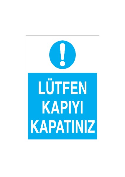 Lütfen Kapıyı Kapatınız Pvc - Leksan