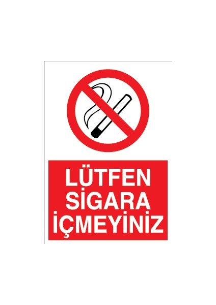 Lütfen Sigara Içmeyiniz Alüminyum