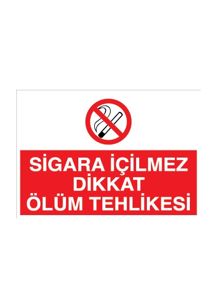 Sigara Içilmez Dikkat Ölüm Tehlikesi Alüminyum