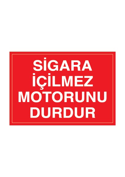 Sigara Içilmez Motorunu Durdur Alüminyum
