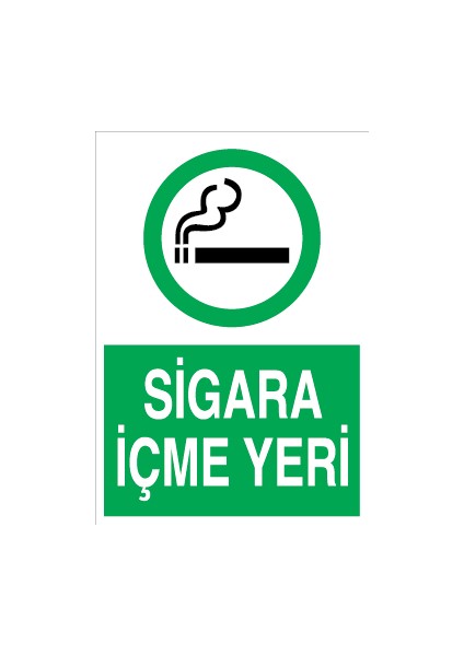 Sigara Içme Yeri Sticker - Folyo