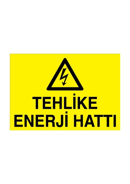 Tehlike Enerji Hattı Sticker - Folyo