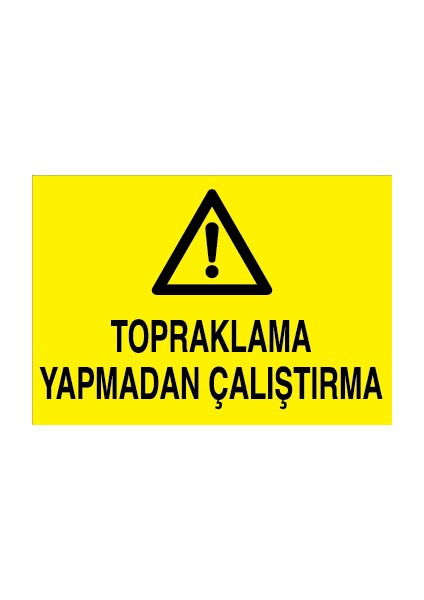Topraklama Yapmadan Çalıştırma Sticker - Folyo