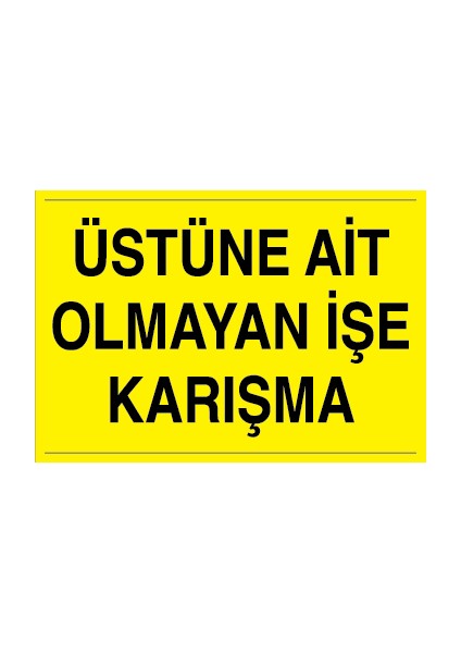 Üstüne Ait Olmayan Işe Karışma Alüminyum