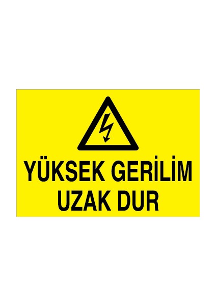 Yüksek Gerilim Uzak Dur Sticker - Folyo