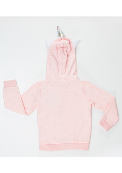 Unicorn Kapüşonlu Kız Çocuk Sweatshirt