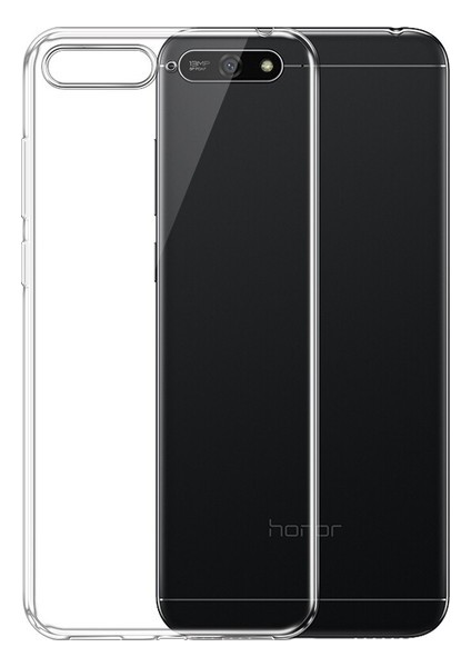 Huawei Y6 2018 Silikon Kılıf + Tam Kaplayan 5D Nano Ekran Koruyucu Şeffaf