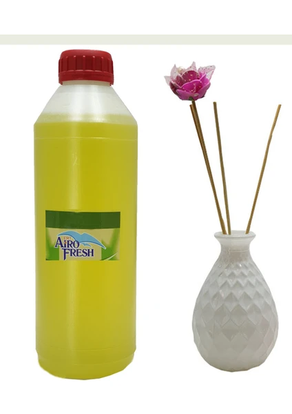 Aırofresh Bambu Oda Parfümü 1 lt Sakız + Vazo Bambu Koku Yedeği