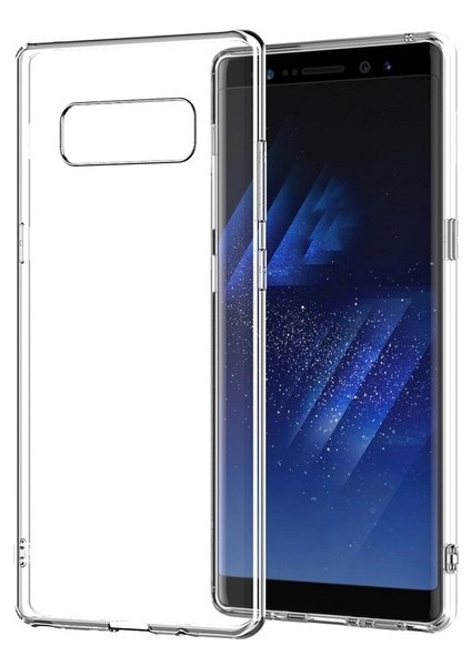 Samsung Galaxy Note 8 Silikon Kılıf + Full Body Ekran Koruyucu 360 (Ön-Arka) Şeffaf
