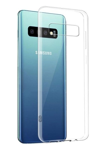 Samsung Galaxy S10 Plus Silikon Kılıf + Tam Kaplayan 6D Nano Ekran Koruyucu Şeffaf