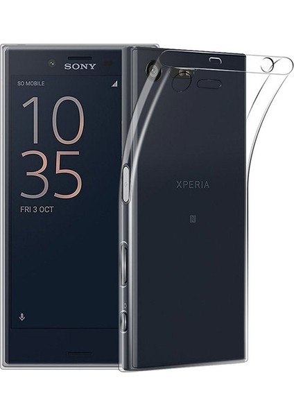 Tekno Grup Sony Xperia XZ Premium Silikon Kılıf + Nano Ekran Koruyucu Şeffaf