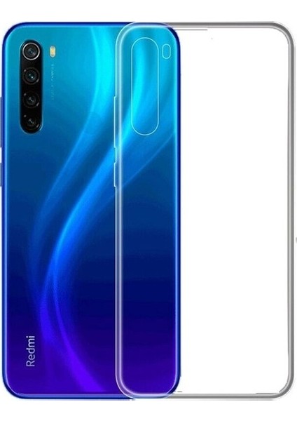 Xiaomi Redmi Note 8 Silikon Kılıf + Cam Ekran Koruyucu Şeffaf