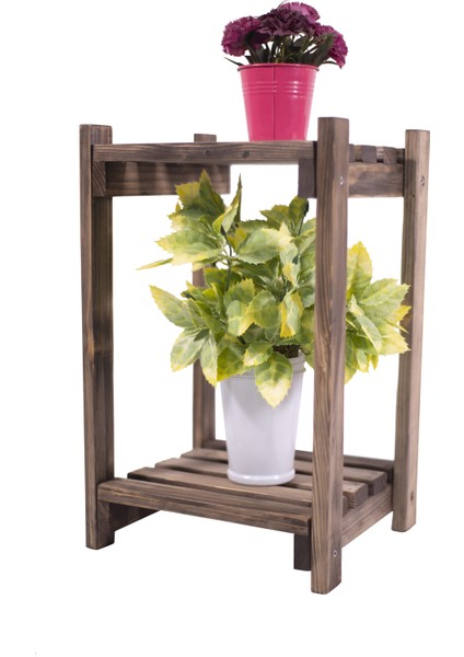 Saksılık Çiçeklik Ahşap Saksı Standı