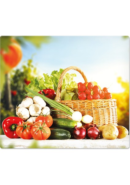 Sebze Sepeti | Cam Ocak Arkası Koruyucu | 52cm x 60cm fiyatları