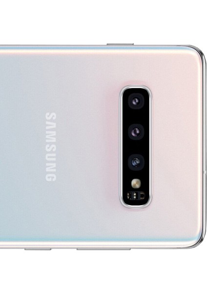 Samsung Galaxy S10+ Kamera Lens Koruma Halkası Açık Tasarım Gümüş