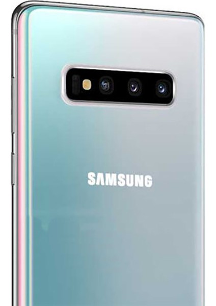 Samsung Galaxy S10+ Kamera Lens Koruma Halkası Açık Tasarım Gümüş