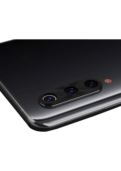 Xiaomi Mi 9 Explorer Kamera Lens Koruma Halkası Kapalı Tasarım Siyah