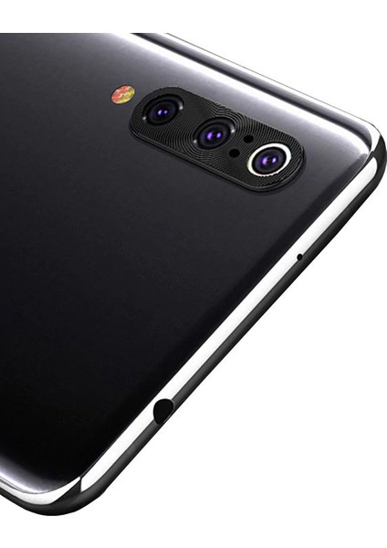 Xiaomi Mi 9 Kamera Lens Koruma Halkası Kapalı Tasarım Siyah