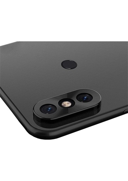 Xiaomi Redmi Mi Mix 3 Kamera Lens Koruma Halkası Kapalı Tasarım Siyah