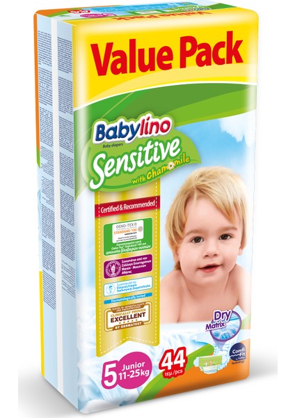 Sensitive Bebek Bezi 5 Beden Junior 44 Adet