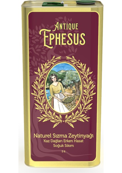 Erken Hasat Soğuk Sıkım Ödüllü Sızma Zeytinyağı 5 lt-Yeni Hasat-LONDON International Olive Oil Competition (LIOOC 2024)