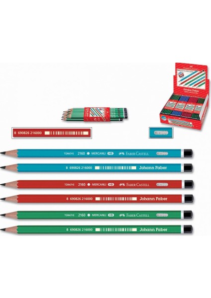 Mercanlı Kurşun Kalem 12'li 3 Paket