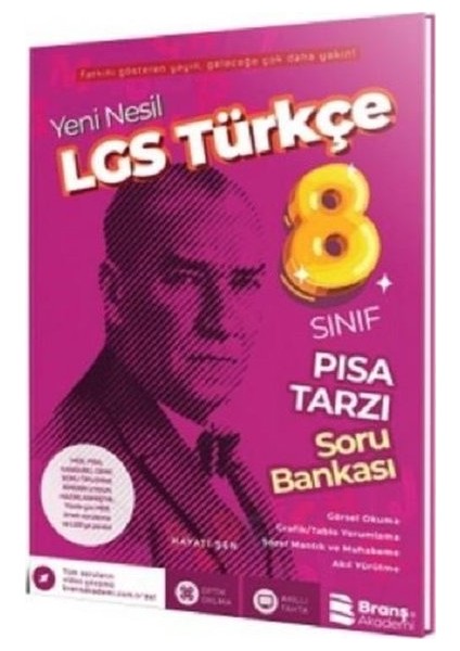 Branş Akademi Yayınları 8. Sınıf Yeni Nesil LGS Türkçe Soru Bankası