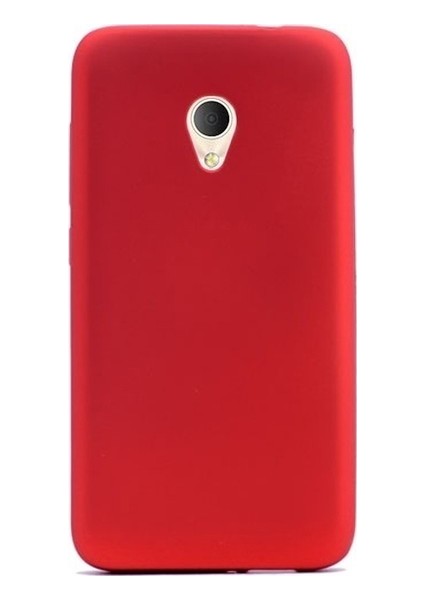 Alcatel U5 Silikon Kılıf - Kırmızı + Nano Ekran Koruyucu