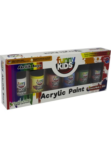 Funny Kids Akrilik Boya Seti 6 x 20 ml