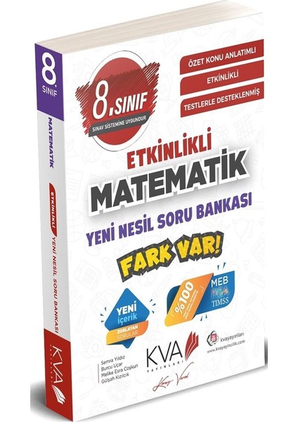 8.Sınıf Matematik Yeni Nesil Etkinlikli Fark Var Soru Bankası